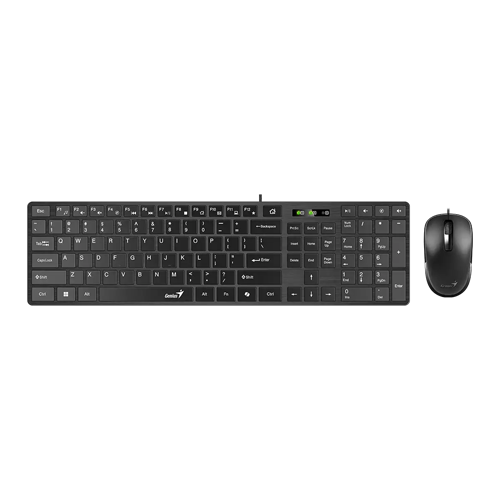 TECLADO Y MOUSE GENIUS SLIM STAR USB BLACK (SLIMSTAR C126 BLACK USB)