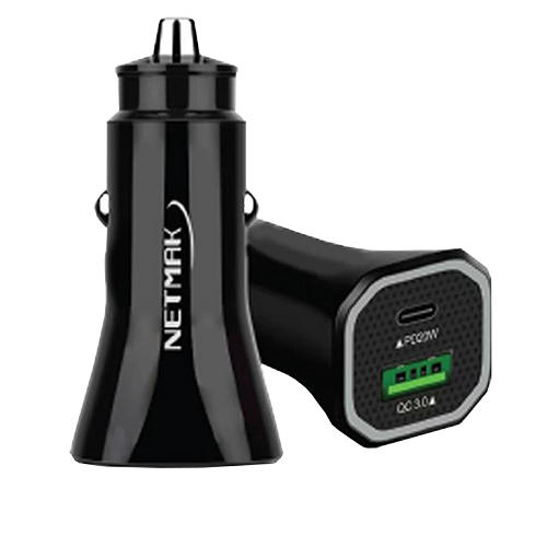 Netmak Cargador P/Auto Qc 3.0 + Pd (Nm-Ucc7)