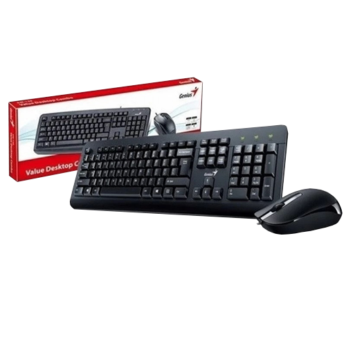 TECLADO Y MOUSE GENIUS WIRED USB BLACK (KM-170 BLACK USB)